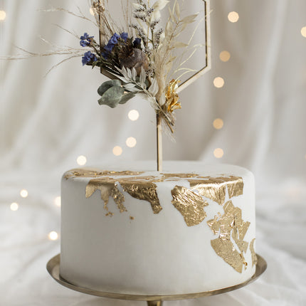 Décor de gâteau Hexagone Bois 24cm