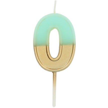 Bougie bleu clair 0 ans rétro