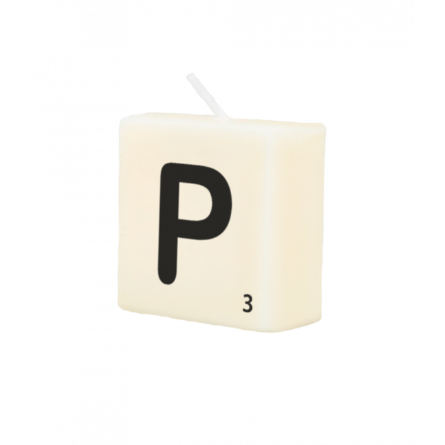 Lettre bougie P 4cm