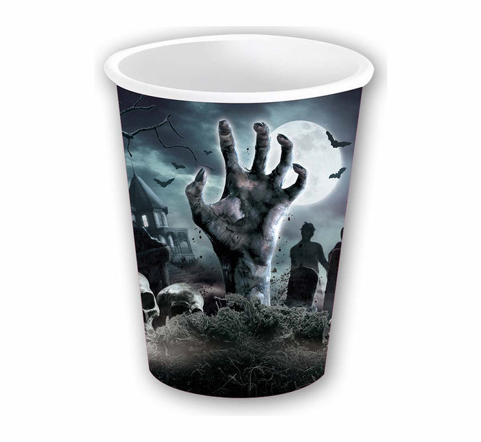 Tasses de cimetière d'Halloween 240ml 6pcs