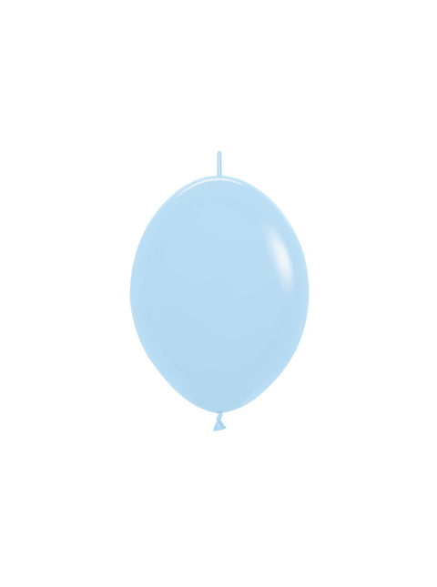 Ballons Pastel Bleu Mat 15cm 50pcs