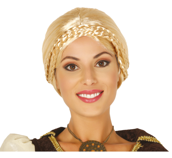 Perruque blonde nouée