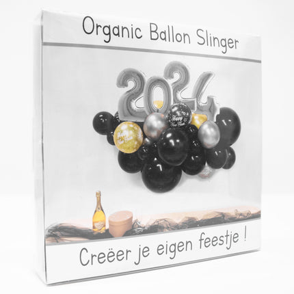 Kit de ballons de baudruche DIY Organic Silver New Year