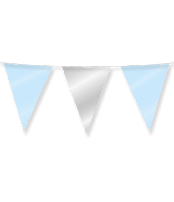 Guirlande bleu argenté métallisé 10m