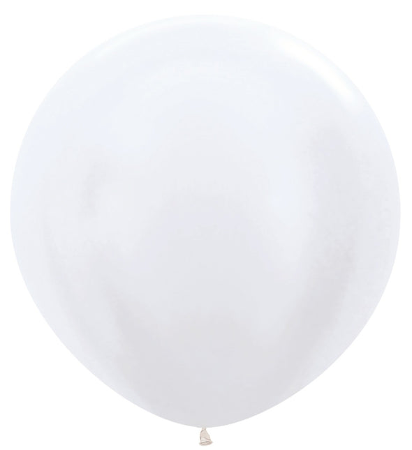 Ballons de baudruche blanc perle 91cm 10pcs