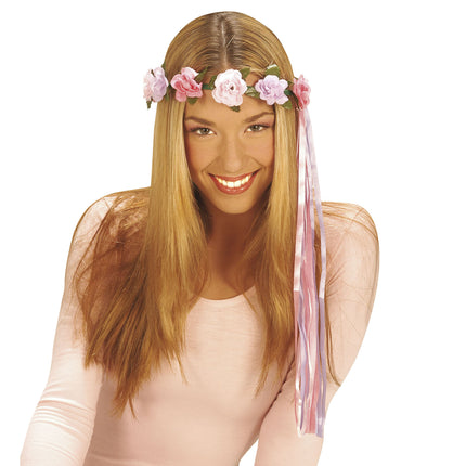 Bandeau à fleurs violet