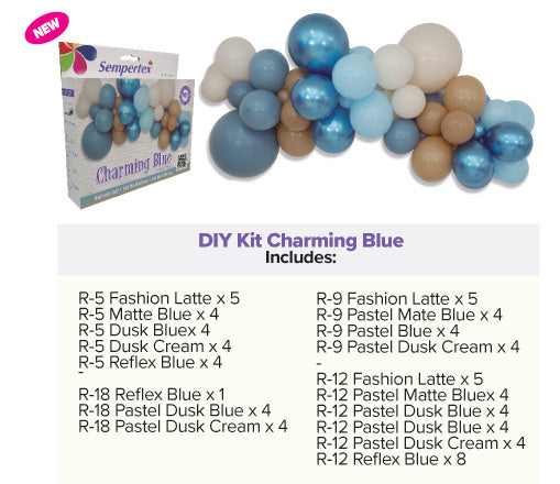 Kit de ballons DIY Charming Blue