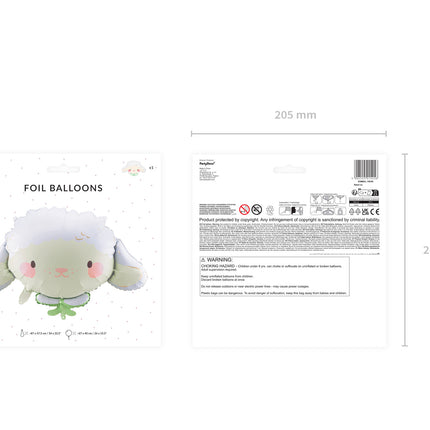 Ballon à l'hélium mouton vide 67cm