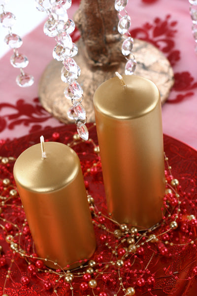 Bougie émoussée or métallisé 15cm