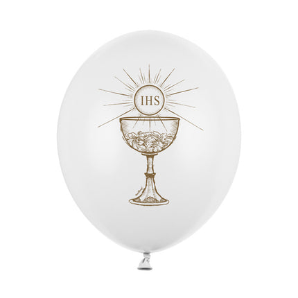 Ballons de communion blanc 30cm 6pcs