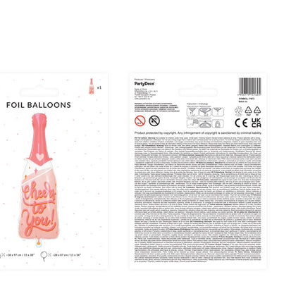 Ballon à l'hélium Cheers To You Vide 97cm