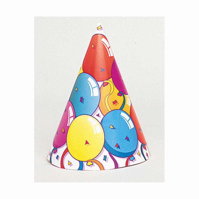 Chapeaux de fête assortis 25.6cm 8pcs