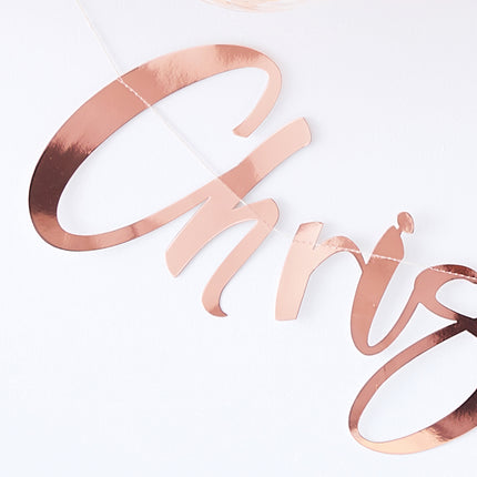 Guirlande de baptême or rose 1.5m