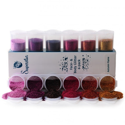 Paillettes colorées Automne 6pcs