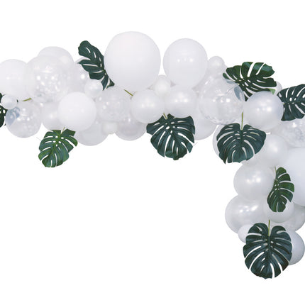 Arche de ballons fait maison Set blanc 4m