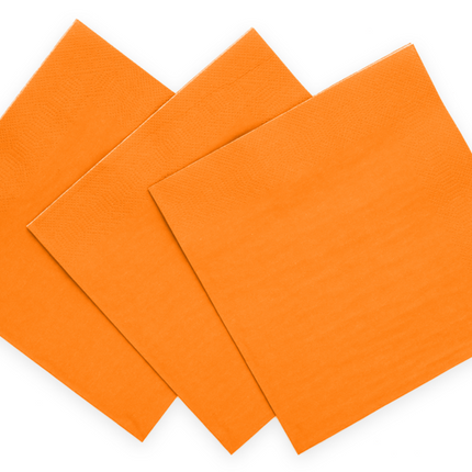 Serviettes de table orange 3 couches 33cm 20pcs