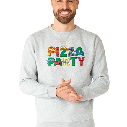 Teenage Mutant Hero Turtle Pizza Party Sweater Men <tc>OppoSuits</tc>