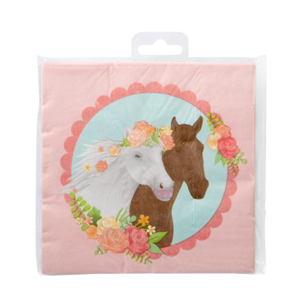 Serviettes de table cheval 16cm 16pcs