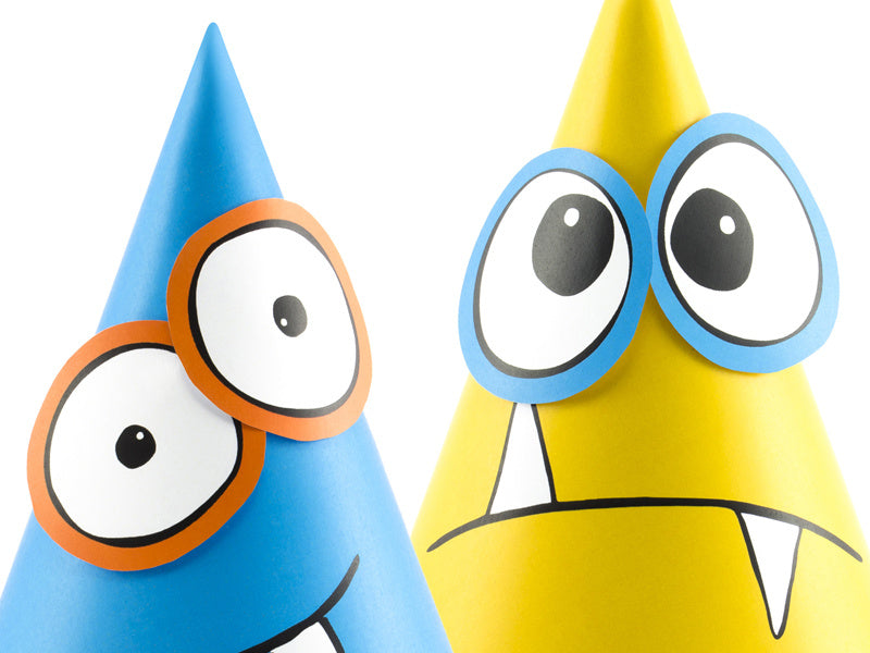 Chapeaux de fête pour monstres 16cm 6pcs