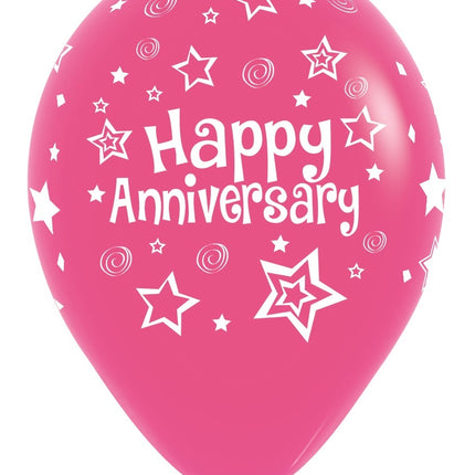 Ballons Happy Anniversary Mix 30cm 25pcs