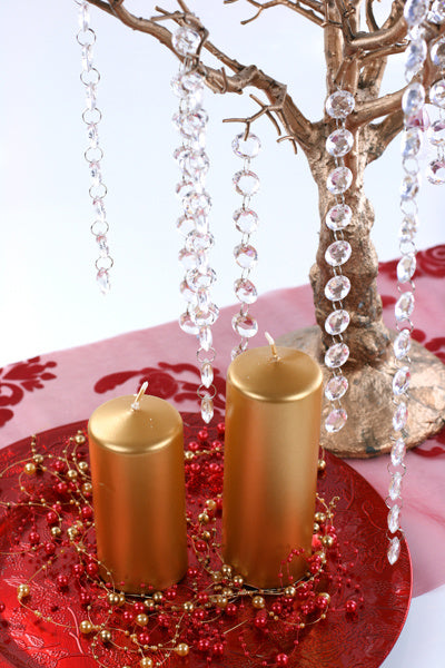 Bougie émoussée or métallisé 15cm