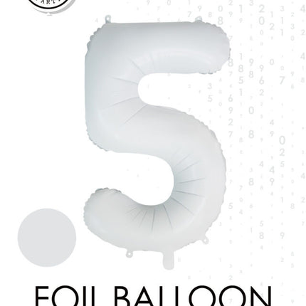 Ballon blanc à figures 5 ans Gloss 86cm