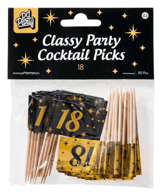 Bâtons à cocktail 18 ans 6.5cm 50pcs