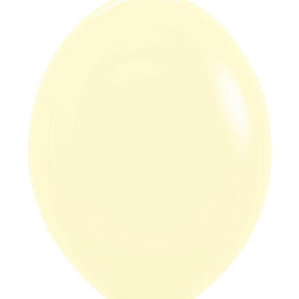 Ballons Pastel Jaune Mat 30cm 50pcs