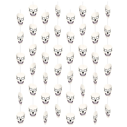 Halloween Rideau de porte Tête de mort 1.3m 8pcs
