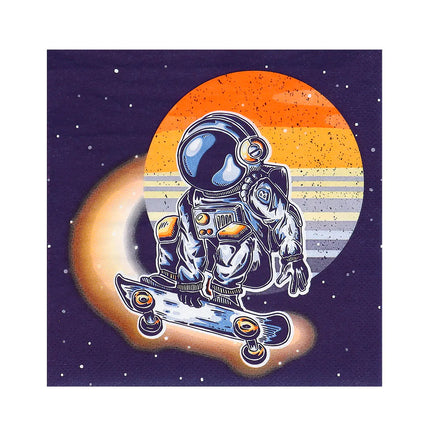 Serviettes de table pour la fête de l'espace 33cm 20pcs