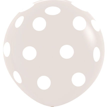 Ballons de baudruche Polka Dots Crystal Clear 91cm 2pcs