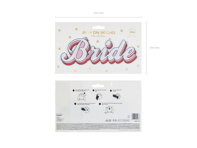 Emblème de fer Mariée 22cm