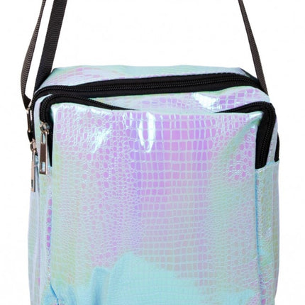 Sac à main Snake Leather Print Turquois