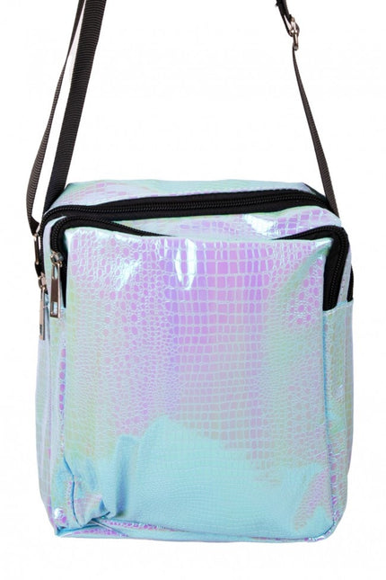 Sac à main Snake Leather Print Turquois