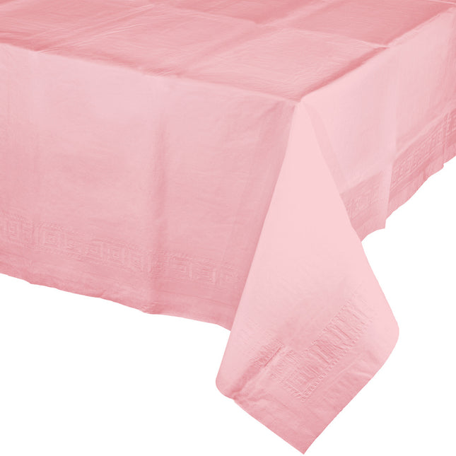 Nappe rose clair en plastique 2.74m