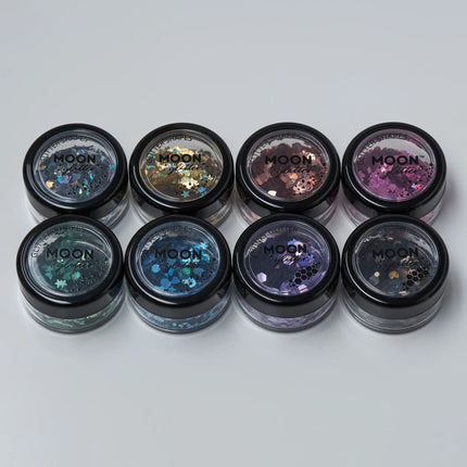Moon Glitter Paillettes holographiques Formes or 3g