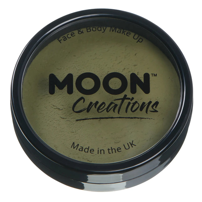 <tc>Moon Creations</tc> Pro Face Paint Cake Pots Army Green 36g
