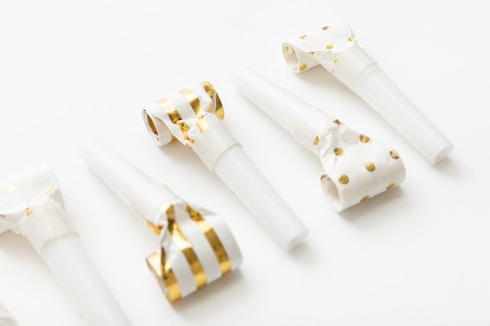 Languettes à rouleaux Or 6pcs