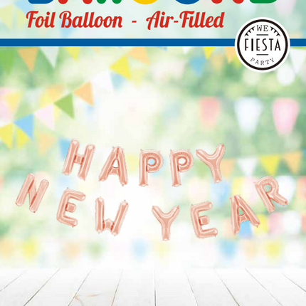 Lettre en bandoulière Happy New Year Rose Gold