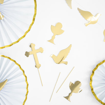 Décor de gâteau de communion 31.5cm 6pcs