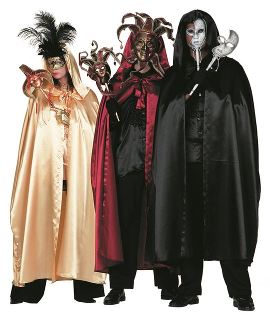 Cape noire Hommes Satin