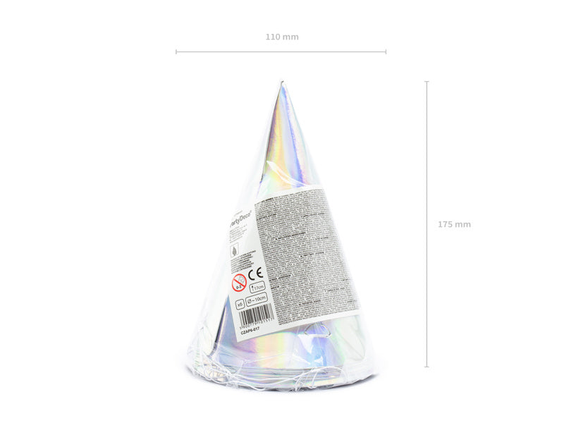 Chapeaux de fête en perles 16cm 6pcs