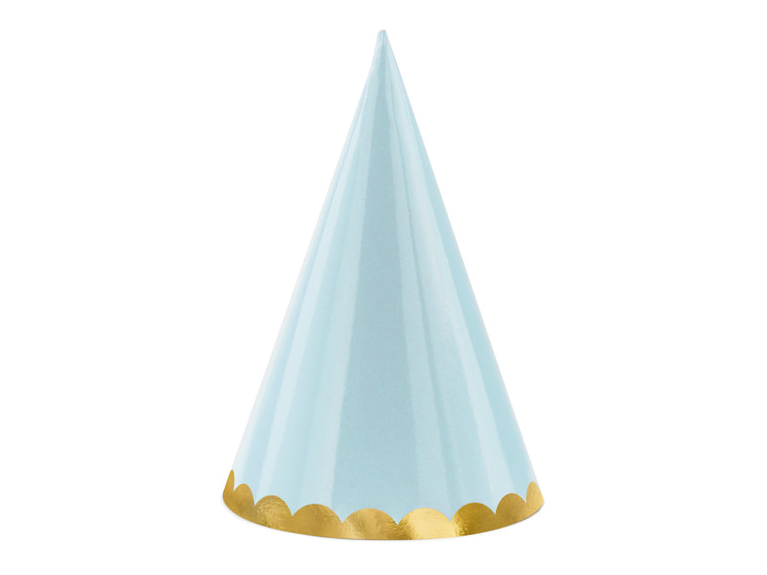 Chapeaux de fête colorés Pastel 16cm 6pcs