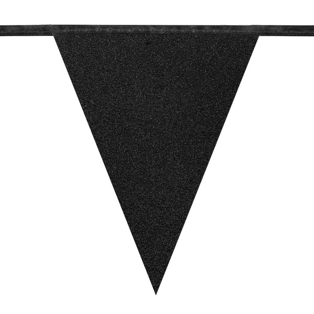 Guirlande noire papier pailleté 6m