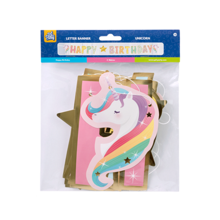 Joyeux anniversaire licorne lettrée 2.5m