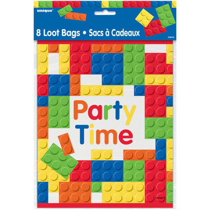 Blocs de construction Sacs de partage d'anniversaire 8pcs