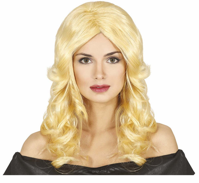 Trait de perruque blonde