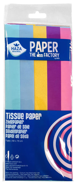 Papier crépon Couleurs Set 50cm 2.5m 5pcs