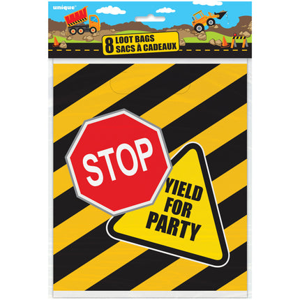 Sacs de partage de construction 23cm 8pcs