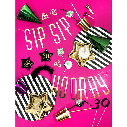 Assiettes dorées étoile 18cm 6pcs